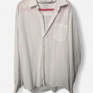 Men's White Long Sleeve Button Up by Amazon Essentials, Size XXL